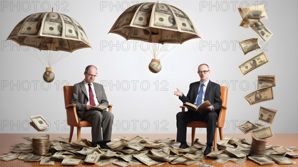 Concept of financial investment money saving money growth business success, AI generated