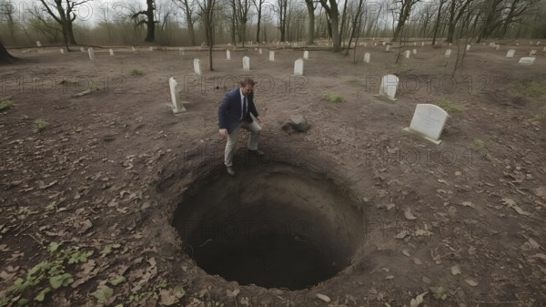 The metaphorical meaning of death and life. concept, AI generated