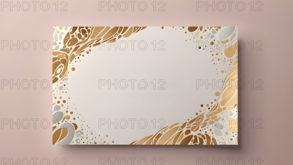Template frame design for greeting card. Invitation card template suitable for wedding, greeting, banner, cover. invitation card template design, AI generated