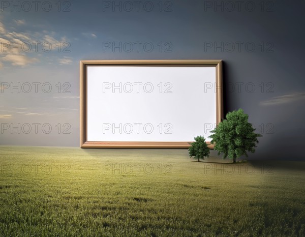 Empty frame with copy space for mockup and display design, AI generated