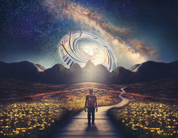 The meaning of life. Concept of Positive Mind Concept. Enjoying Life Concept, AI generated