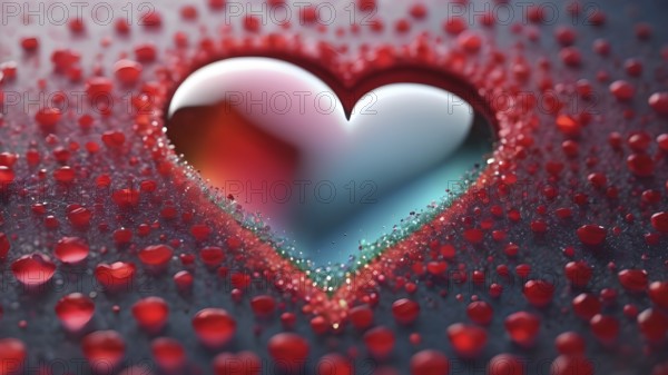 Heart shape for Love concept, Valentine's Day concepts. love symbol, concept for Valentine's Day, wedding etc. Heart elements for love concept design. AI generated image