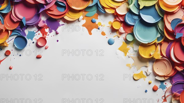 Colorful template design for greeting card. Invitation card template suitable for wedding, greeting, banner, cover. invitation card template design, AI generated