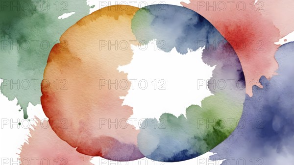 Watercolor template frame design for greeting card. Invitation card template suitable for wedding, greeting, banner, cover. invitation card template design, AI generated