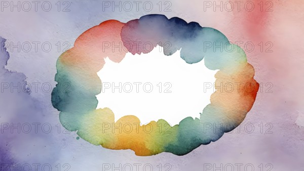Watercolor template frame design for greeting card. Invitation card template suitable for wedding, greeting, banner, cover. invitation card template design, AI generated