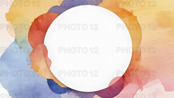 Watercolor template frame design for greeting card. Invitation card template suitable for wedding, greeting, banner, cover. invitation card template design, AI generated