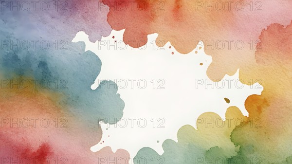 Watercolor template frame design for greeting card. Invitation card template suitable for wedding, greeting, banner, cover. invitation card template design, AI generated