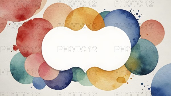 Watercolor template frame design for greeting card. Invitation card template suitable for wedding, greeting, banner, cover. invitation card template design, AI generated