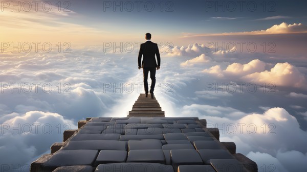 Success, achievement of goal in business and life. Achievement and Business Goal Success Concept. AI generated image