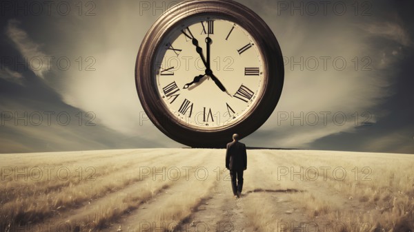 Man planning time business concept. Context to productivity, efficiency, and time management, AI generated