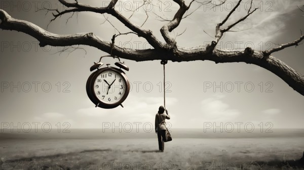 Man planning time business concept. Context to productivity, efficiency, and time management, AI generated