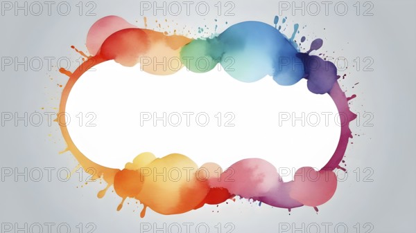 Watercolor template frame design for greeting card. Invitation card template suitable for wedding, greeting, banner, cover. invitation card template design, AI generated