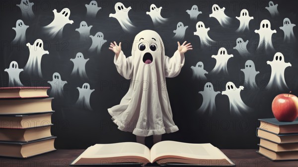 Phobia of educational and school concept, AI generated image