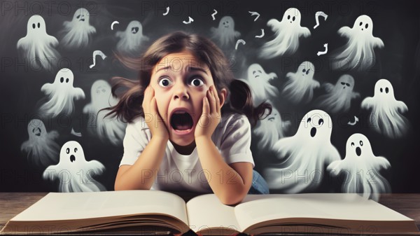 Phobia of educational and school concept, AI generated image