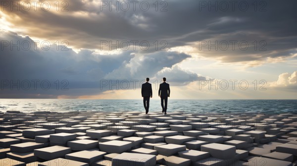 The corporality existent life journey Concept. AI generated image