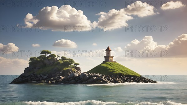 The corporality existent life journey Concept. AI generated image