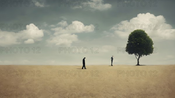 The corporality existent life journey Concept. AI generated image