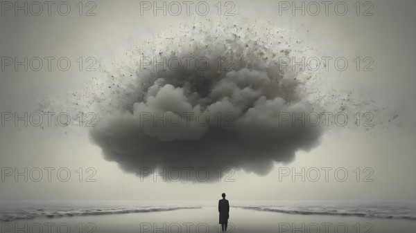 The corporality existent life journey Concept. AI generated image