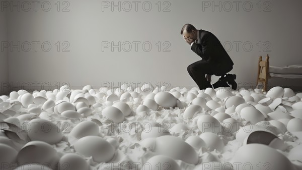 The corporality existent life journey Concept. AI generated image