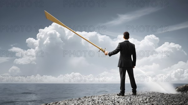 The corporality existent life journey Concept. AI generated image