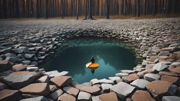 The corporality existent life journey Concept. AI generated image