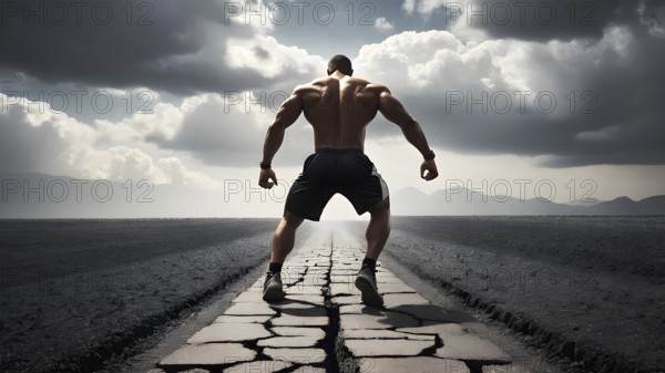 The corporality existent life journey Concept. AI generated image