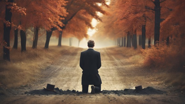 The corporality existent life journey Concept. AI generated image