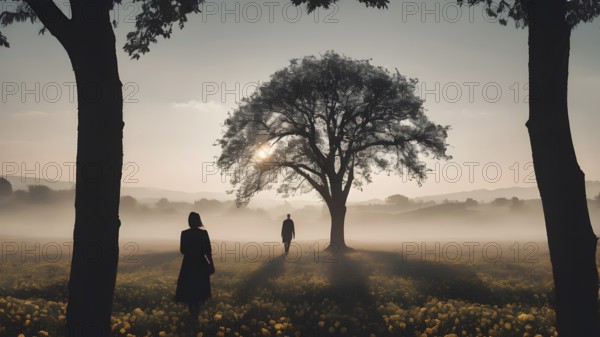 The corporality existent life journey Concept. AI generated image