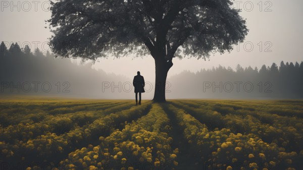 The corporality existent life journey Concept. AI generated image