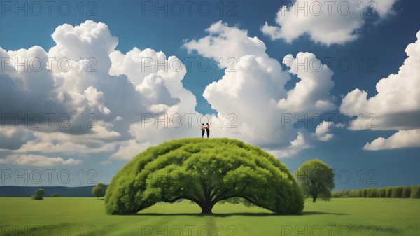 The corporality existent life journey Concept. AI generated image