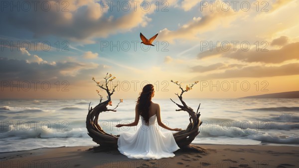 The corporality existent life journey Concept. AI generated image