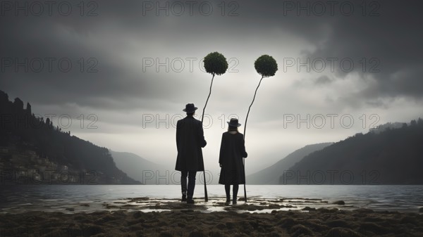 The corporality existent life journey Concept. AI generated image