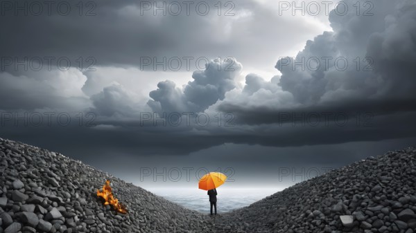 The corporality existent life journey Concept. AI generated image