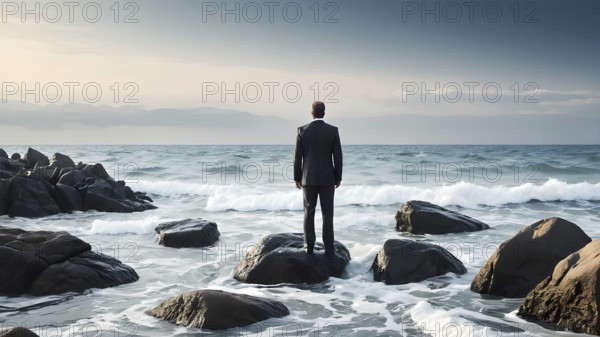 The corporality existent life journey Concept. AI generated image