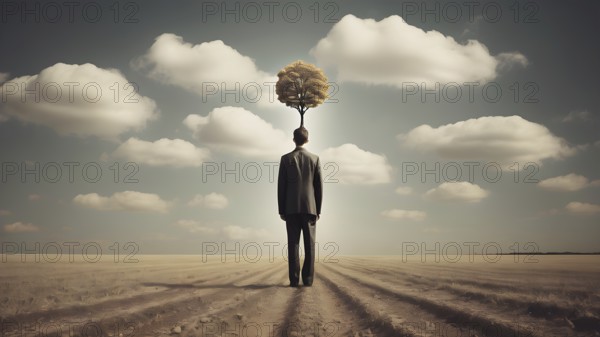 The corporality existent life journey Concept. AI generated image