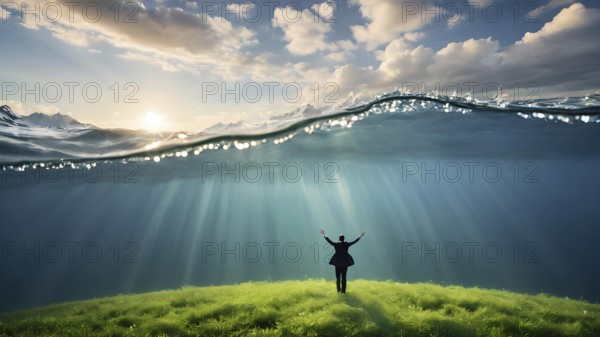 The corporality existent life journey Concept. AI generated image