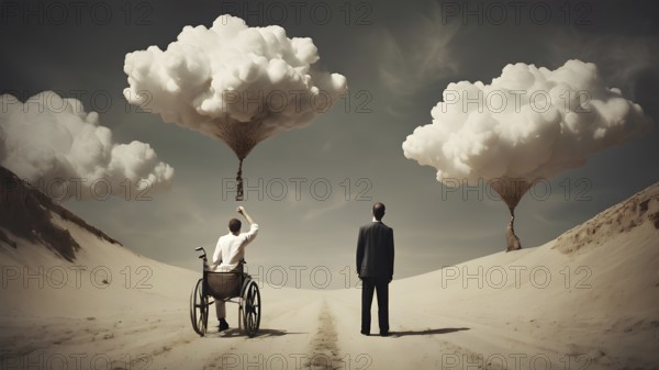 The corporality existent life journey Concept. AI generated image