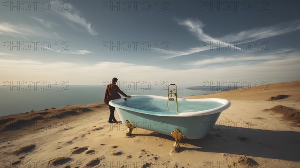 The corporality existent life journey Concept. AI generated image