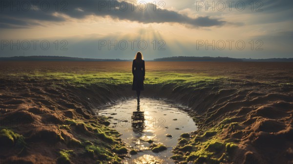 The corporality existent life journey Concept. AI generated image