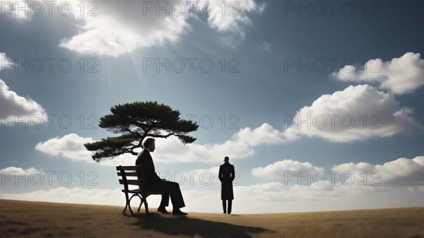 The corporality existent life journey Concept. AI generated image