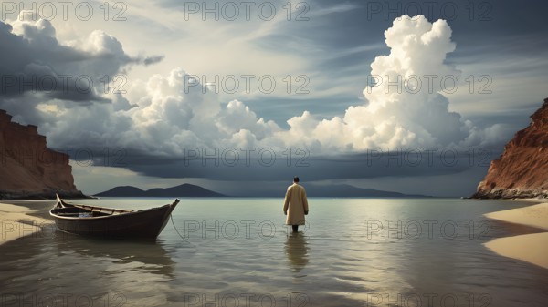 The corporality existent life journey Concept. AI generated image