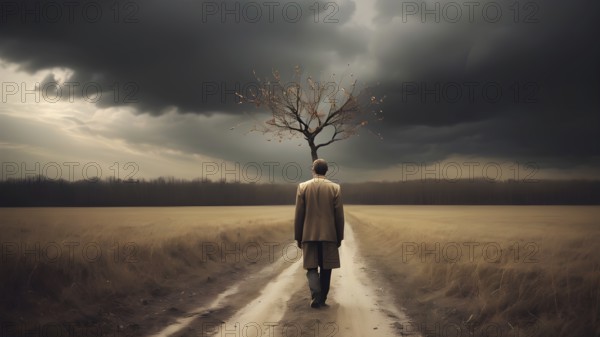 The corporality existent life journey Concept. AI generated image