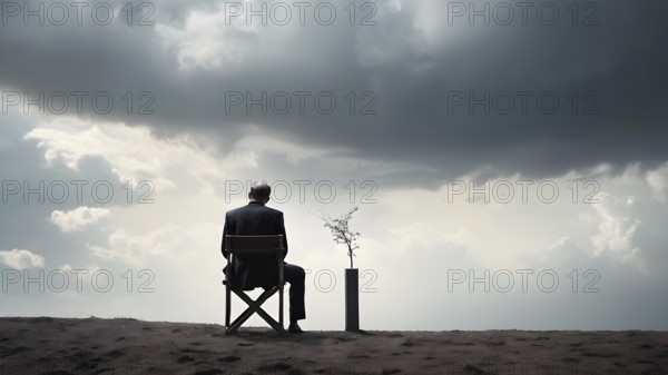 The corporality existent life journey Concept. AI generated image