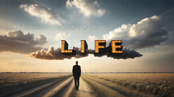 The corporality existent life journey Concept. AI generated image
