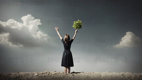 The corporality existent life journey Concept. AI generated image