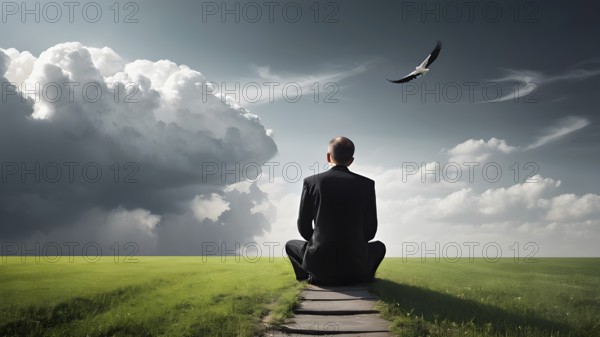 The corporality existent life journey Concept. AI generated image