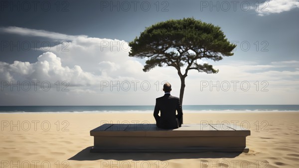 The corporality existent life journey Concept. AI generated image