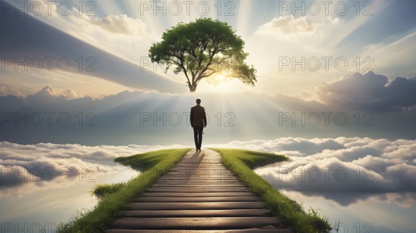 The corporality existent life journey Concept. AI generated image