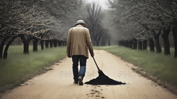 The corporality existent life journey Concept. AI generated image