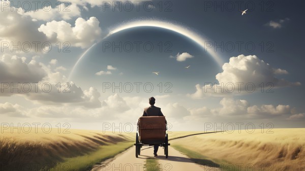 The corporality existent life journey Concept. AI generated image
